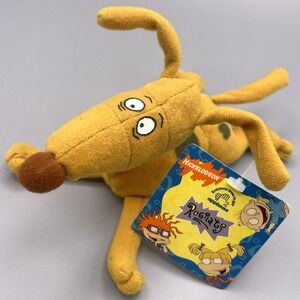 Vtg Rugrats Spike the Dog 7" Mini Beanbag 1997  Poseable Applause NWT